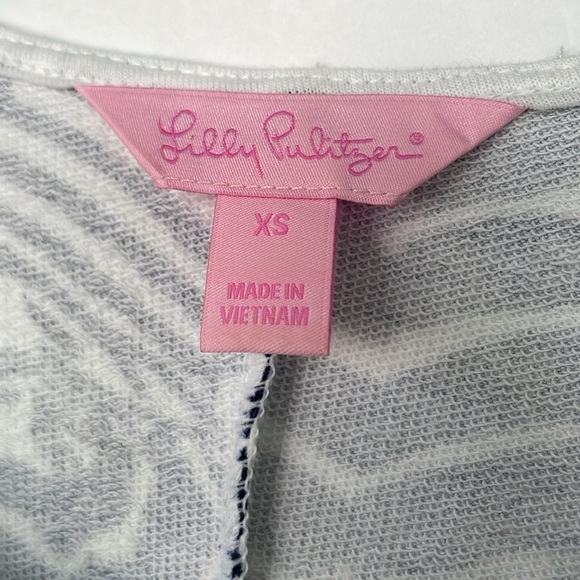 Lilly Pulitzer Oh Cabana Bot Umbrella Print Blue and White Foster Shift Dress XS - Picture 6 of 17